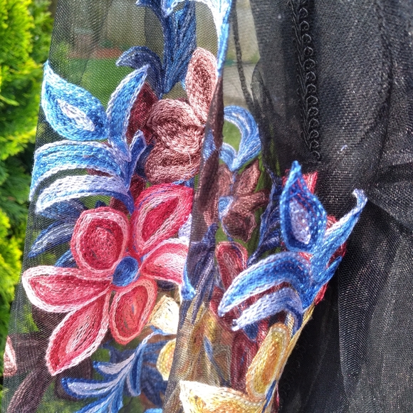 So Sheer Red Open Front Leisure Robe STUNNING π - Picture 4 of 10